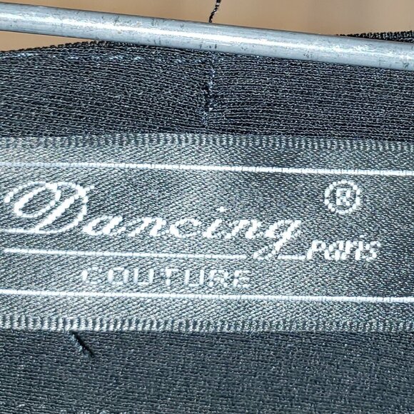 Dancing Couture Paris Women's Black Straight Leg Pants w/Metallic Thread - L - Picture 6 of 7